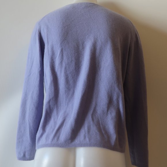 Womens Geneva Lavender Cashmere Sweater PL * - Picture 6 of 8